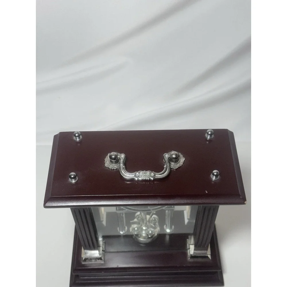 wallace silversmith carriage mantle quartz battery operated clock
